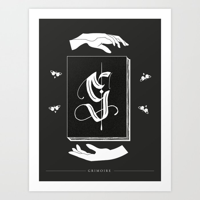 Shadow Alphabet: Grimoire Art Print by BrujaCollective | Society6