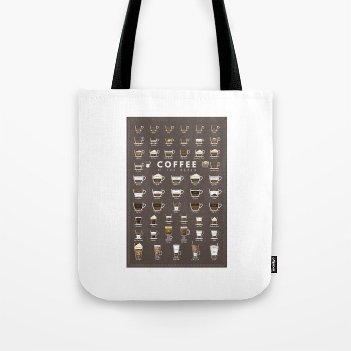 Coffee Types Recipes Tote Bag