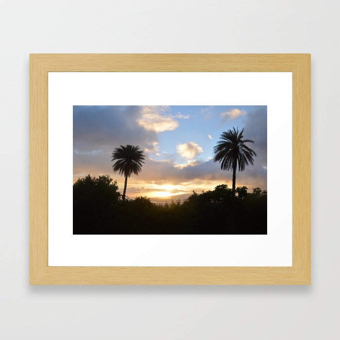 Sunset Palms  Framed Art Print