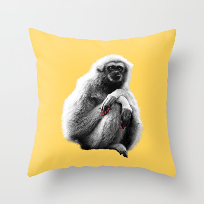 Sexy Gibbon Throw Pillow