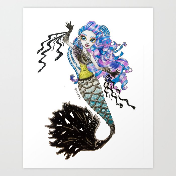 Sirena Von Boo Monster High Art Print By Amanahb Society6