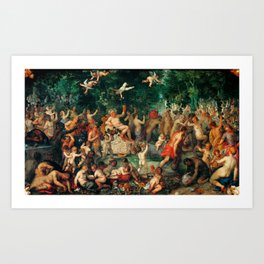 Jan Brueghel The Elder "Bacchanalia" Art Print | Painting, Renaissance, Northernrenaissance, Janbruegel, Flemish, Bacchus, Janbrueghel, Mythology, Nymphs, Bacchanalia 