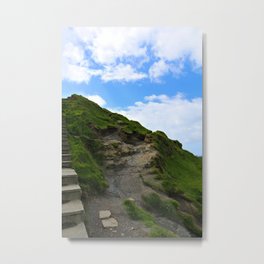 Irish Path to the Sky Metal Print | Steps, Ireland, Travel, Irish, Irishluck, Sky, Cliffpath, Overthehills, Photo, Irishgreen 