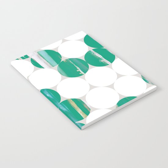 Circles(green and white) Notebook
