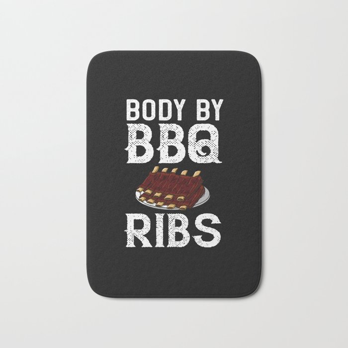 BBQ Ribs Beef Smoker Grilling Pork Dry Rub Bath Mat