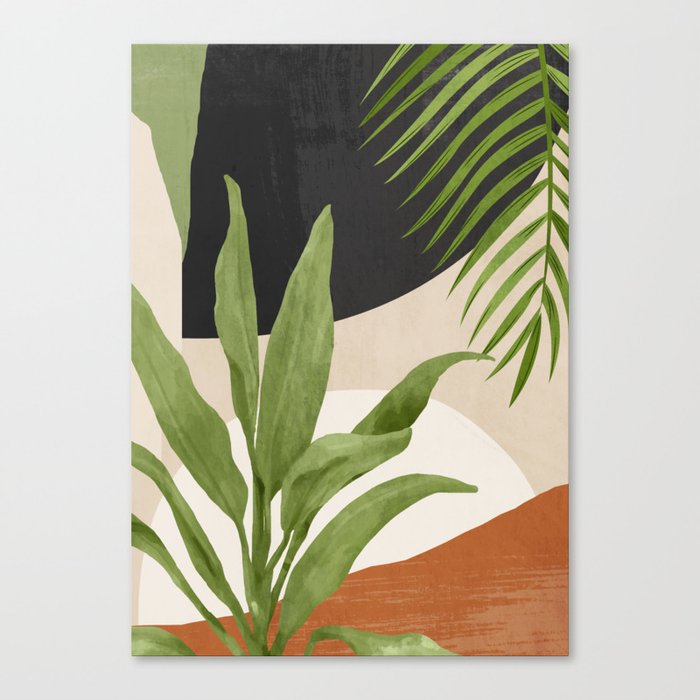 Abstract Art Tropical Leaf 11 Canvas Print