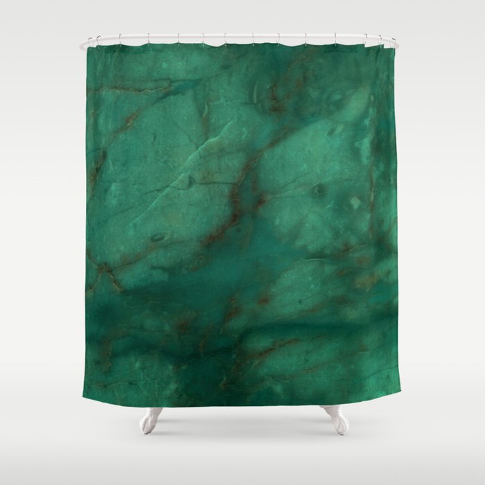 Hunter Green Marble Shower Curtain By Thequarry Society6