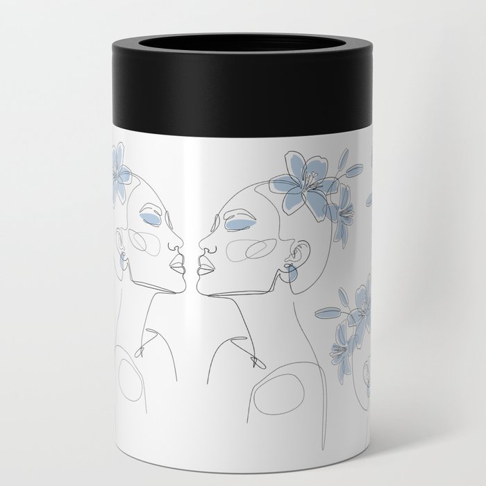 Blue Lily Lady Can Cooler