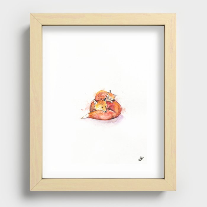 Foucault's Foxes Recessed Framed Print
