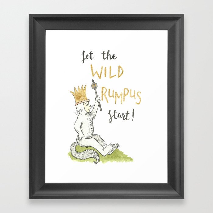 Let the Wild Rumpus Start Framed Art Print