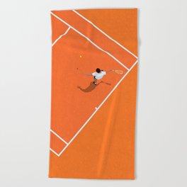 French Open | Tennis Grand Slam  Beach Towel | Stefanos, Sports, Djokovic, Player, Illustration, France, French Open, Aerial, Tennis, Nadal 
