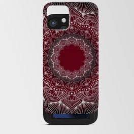 Red & White Color Mandala Art Design iPhone Card Case