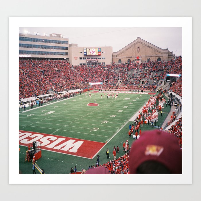 Badger Football Game in Camp Randall - Madison, WI Art Print