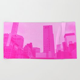 Pink NYC Beach Towel
