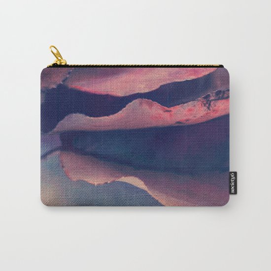 Fall Leaves I - Coral Pink, Red Purple, Blue Violet Carry-All Pouch