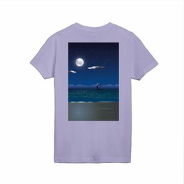 A Sailboat In The Moonlight Kids T Shirt