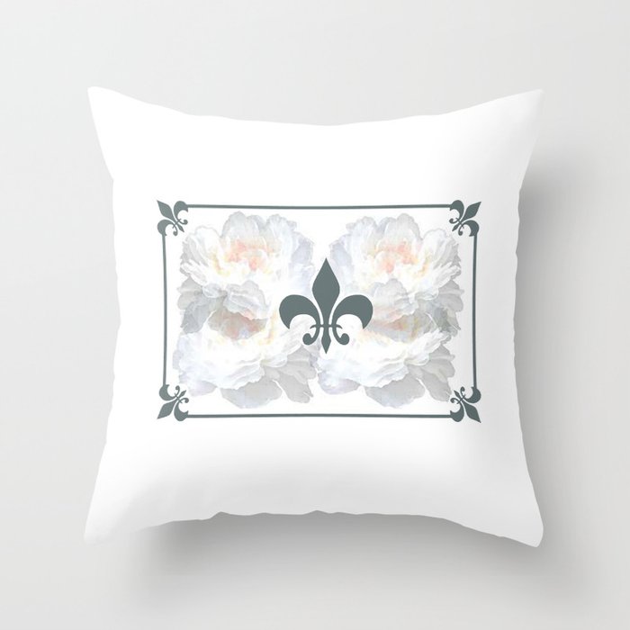 Floral And Structure Throw Pillow