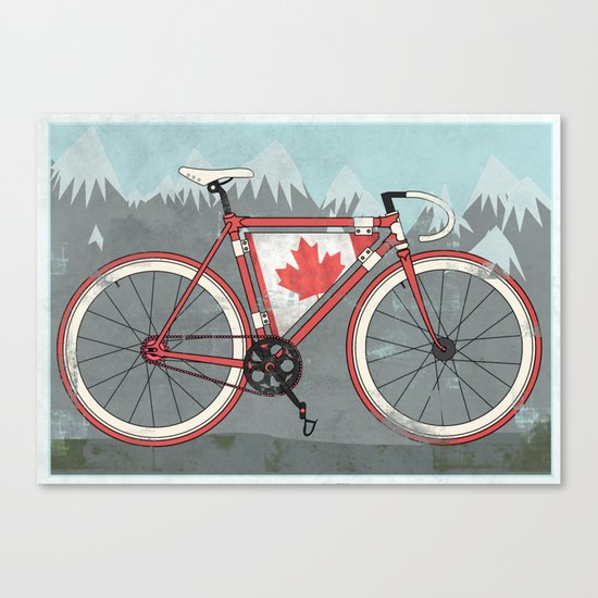 Love Bike, Love Canada Canvas Print