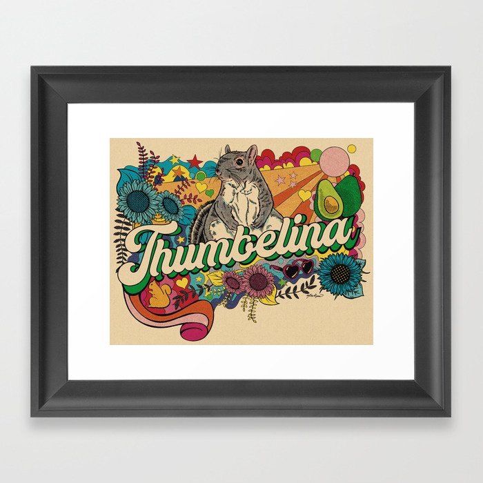 Little Thumbelina Girl: "Groovy Thumb" Framed Art Print