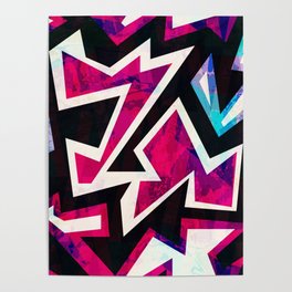 Psychedelic Abstract Colorful Urban Skate Graffiti Poster
