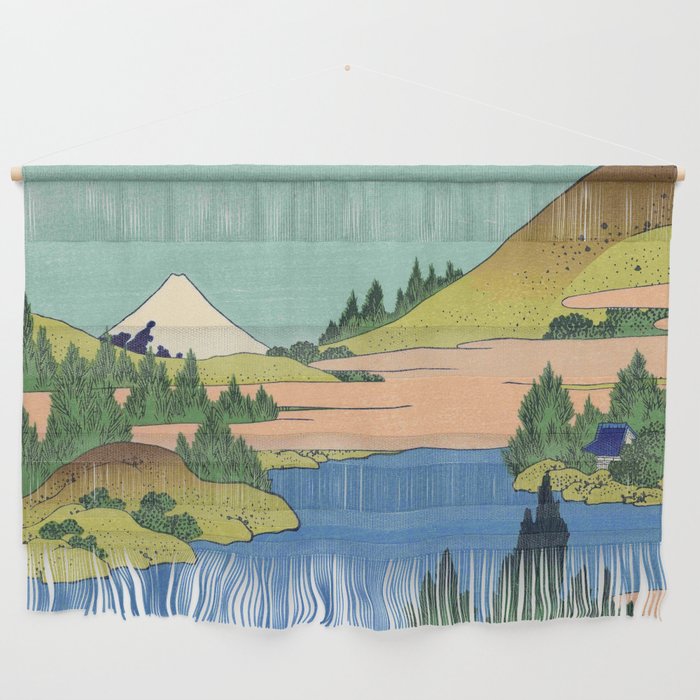 Hokusai -36 views of the Fuji 34 The lake of Hakone in the Segami province Wall Hanging
