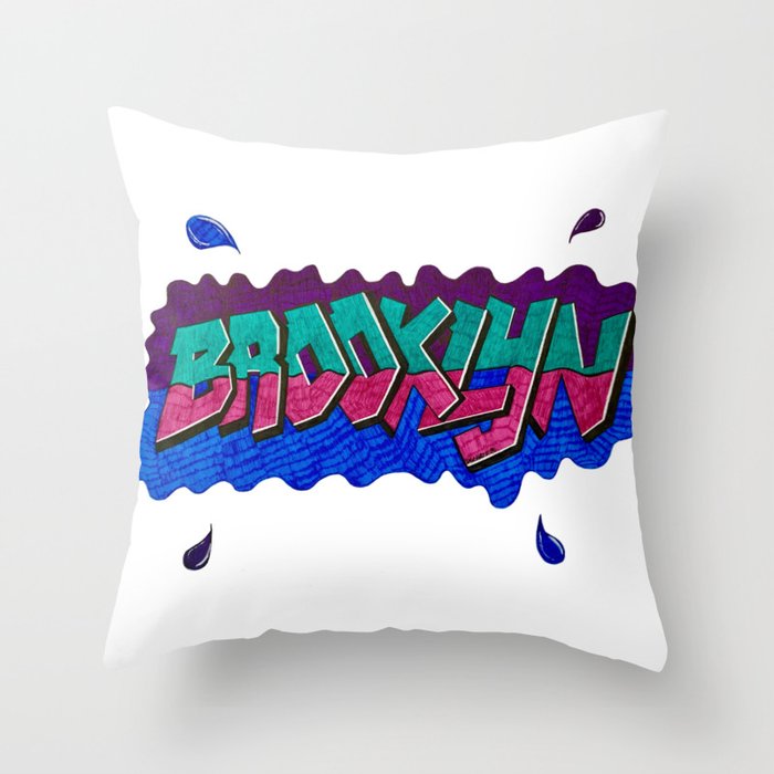 Brooklyn (Color) Throw Pillow