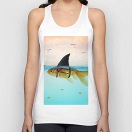 goldfish with a shark fin Tank Top