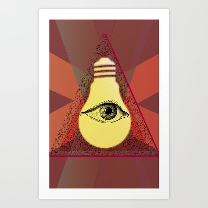 "Illuminati" bulb Art Print