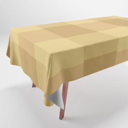 Checkered - Colorful Abstract Retro Pattern in Ocher and Brown Tablecloth