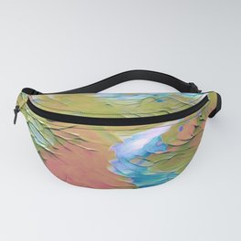Impasto Flower Garden Fanny Pack | Floral, Green, Nature, Contemporary, Abstract, Impasto Painting, Palettepainting, Painting, Acrylic, Coralandsage 