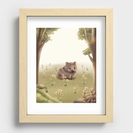 Brownie The Wombat Recessed Framed Print