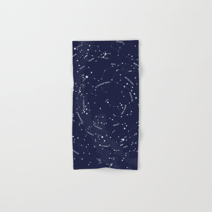 Constellation Map - Indigo Hand & Bath Towel
