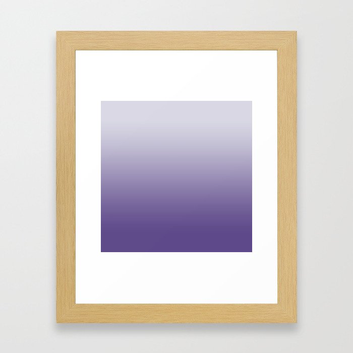 Ombre Ultra Violet Gradient Motif Framed Art Print