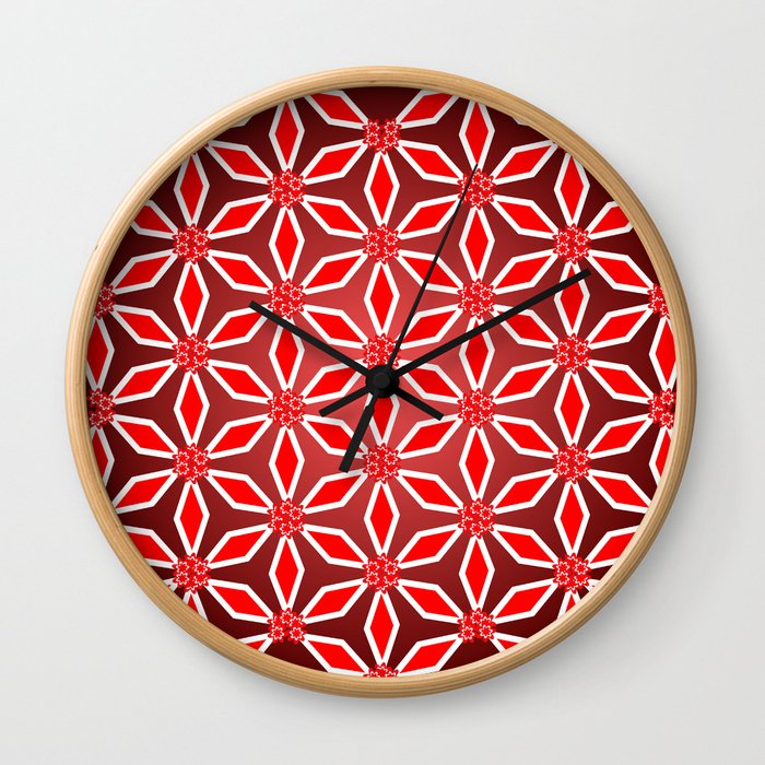 Flowers and patterns Wall Clock
