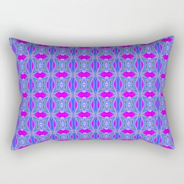Psychedelic Abstract Art Inspired by a Peacock Rectangular Pillow
