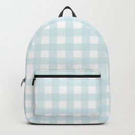 Baby blue gingham pattern Backpack