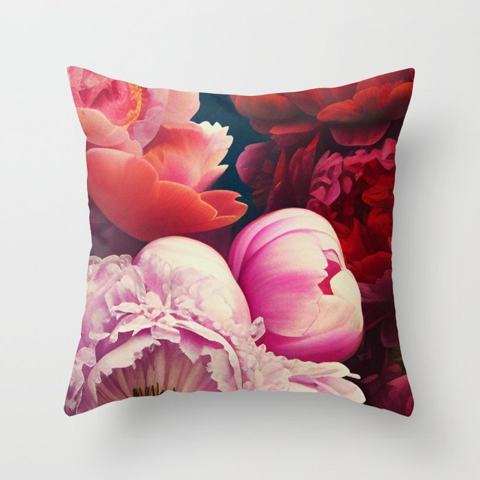 Peonies In Love Throw Pillow