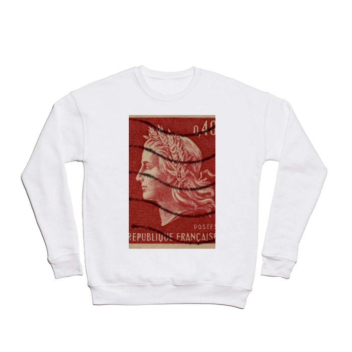 Vintage French Stamp Crewneck Sweatshirt