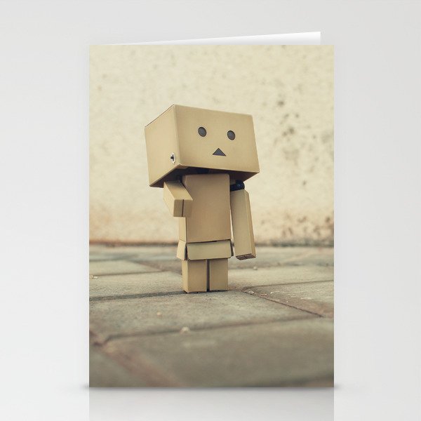 Danbo on the street Stationery Cards