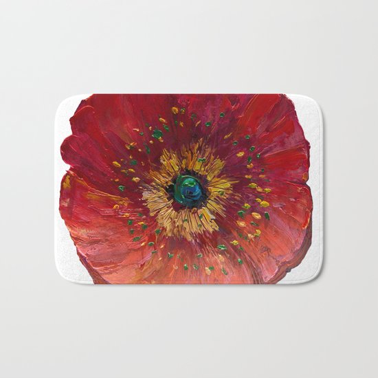 Red Poppy Bath Mat