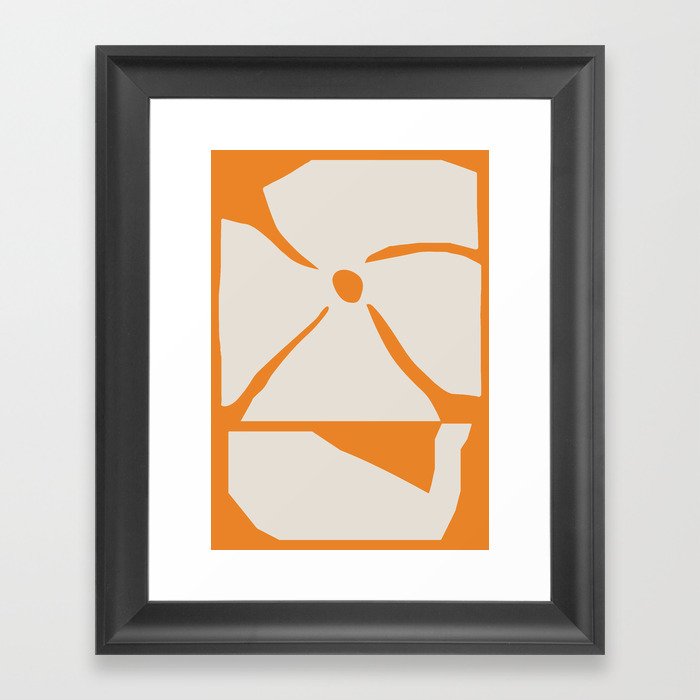 Bold Orange Flower Framed Art Print