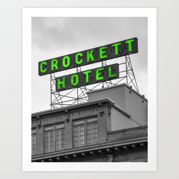 The Crockett Hotel In Downtown San Antonio Texas - Selective Color Art Print