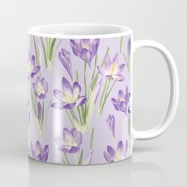 Purple Crocus Flowers Mug