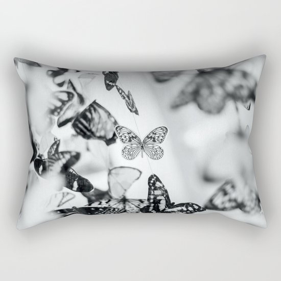 B&W Butterfly Rectangular Pillow
