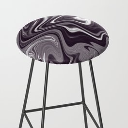 Black and White Groovy Pattern Bar Stool