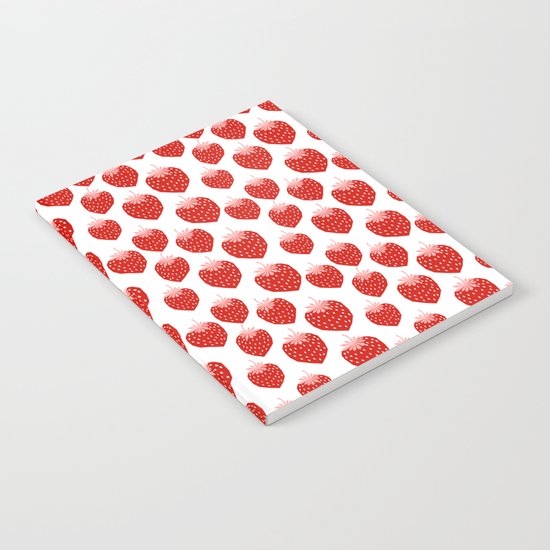 Strawberries - trendy fresh tropical fruit vegan vegetarian juice juicing cleanse Notebook