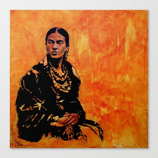 FRIDA KAHLO - the mistress of ARTs - original painting Canvas Print