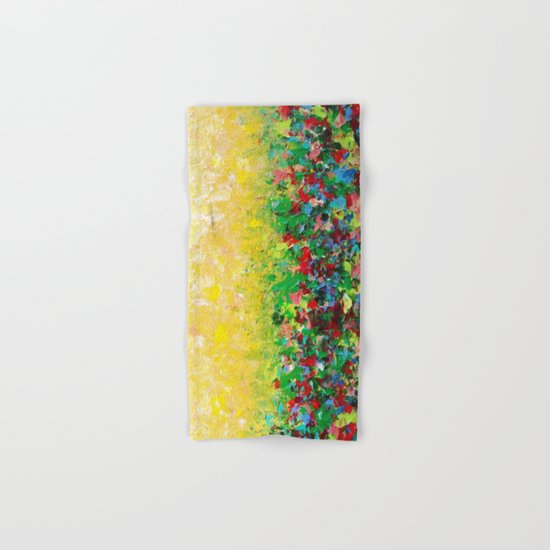 NATURE'S LIVING ROOM - Gorgeous Bright Bold Nature Wildflower Field Landscape Abstract Art New 2012 Hand & Bath Towel