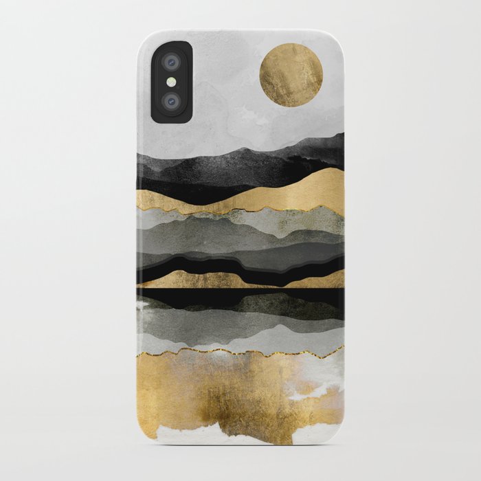 golden spring moon iphone case