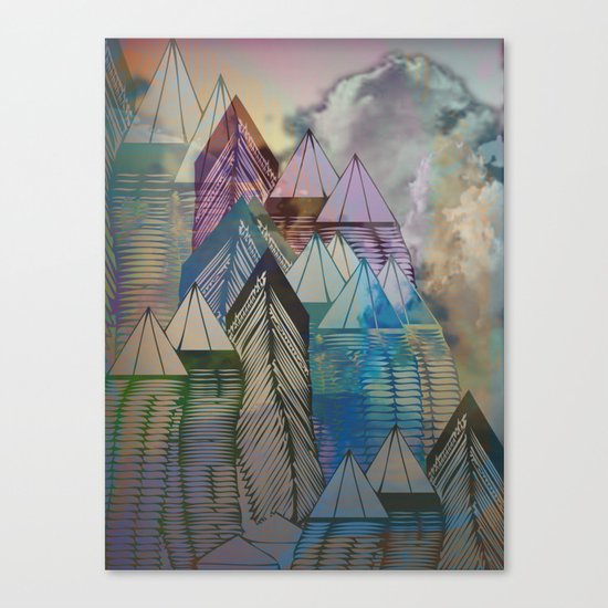 Triangular Endings on the Top Above the Clouds / Urban 04-11-16 Canvas Print